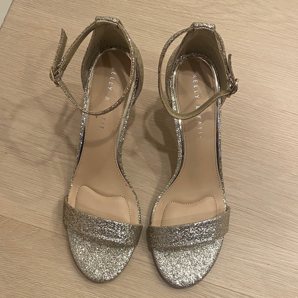 Kelly & Katie Gold Heels